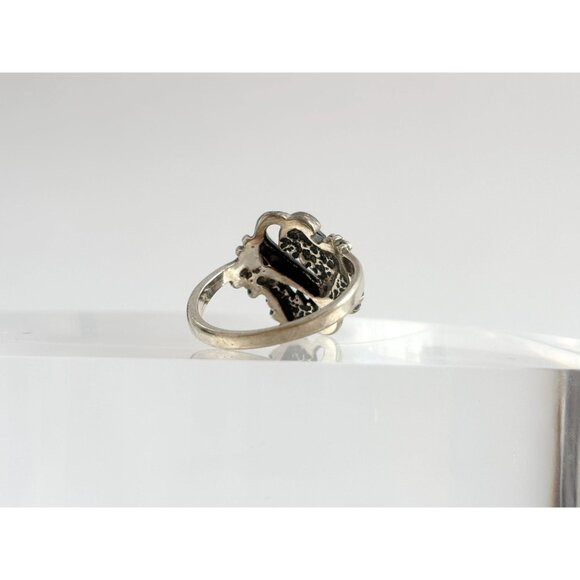 Wheeler Manufacturing Grapevine Modernist Sterling Silver Vintage Ring - sz 9.25 - Picture 6 of 16